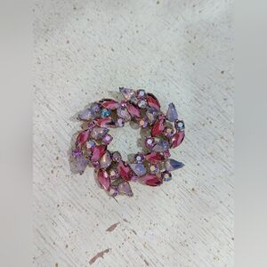 Rare Watermelon Juliana Brooch Givre Stones